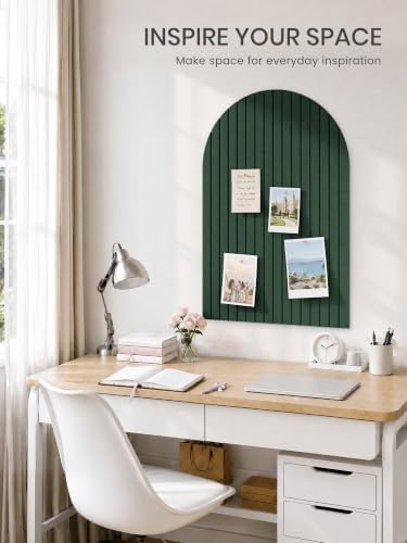 Large Arched Felt Bulletin Board 35.4''×23.6'', Pine Green - Image 6
