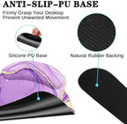 Arttown Keyboard Mouse Pad Set, 4 in 1 Desk Mat Set Marble Abstract Purple - Image 5