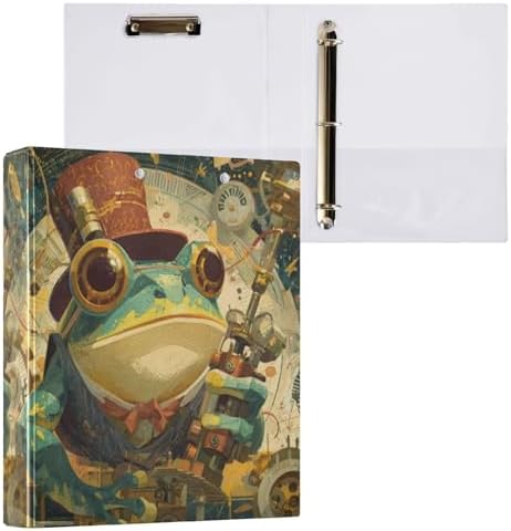 Frog 3 Ring Binders 1.5 Inch Clear View Three Ring Binders Versatile Binder for Work School Office Supply 1 Pack by Unknown