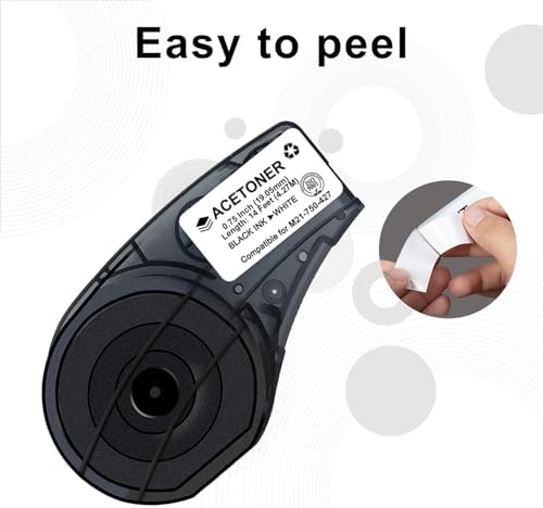 Compatible for M21-750-427 Black on White Self-Laminating Wire Wrap Label - Image 5
