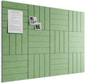 Bumusty 48" x 36" Large Cork Board Alternative, Botanical Green by BUMUSTY