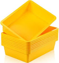 Hoteam 10 Pack Flat Bins Paper Trays,Yellow,13.78 X 9.84 X 3.15 Inch by Hoteam