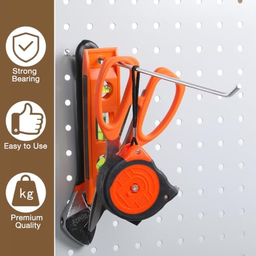 Funrous 100 Pack Hooks for Pegboard Stainless Steel Garage, 12 Inch - Image 5