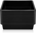 Qunclay 16 Pcs Black Plastic Turn in Trays, Letter Size Classroom Bins by Qunclay
