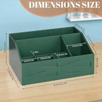 Wood Mail Organizer Countertop,Farmhouse Desk and Kitchen Countertop Storage, Letter Sorter, Desk Mail and Bill Organizer, Desktop File and Paper Holder (Green) - Image 4