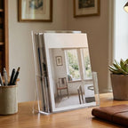 Acrylic Brochure Holder 8.5 x 11 inch, 2 Pack Clear Plastic Flyer Holder, Acrylic Desktop Stand for Pamphlets, Literature, Brochures, Magazines Materials Display Stands - Image 7