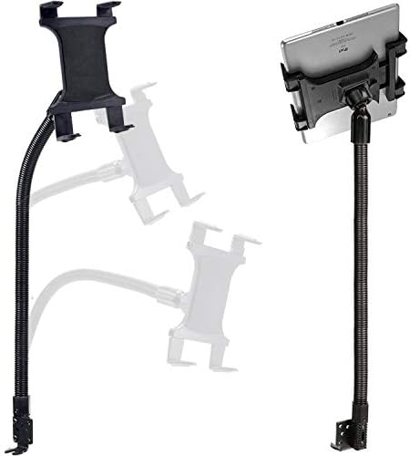 Heavy Duty Flexible 22“ Aluminum gooseneck ELD compliant car truck fleet floor seat bolt tablet mount for Apple iPad Air Pro Mini Microsoft Surface Pro/Book Lenovo Verizon 7 8 10 12 tablets by ChargerCity