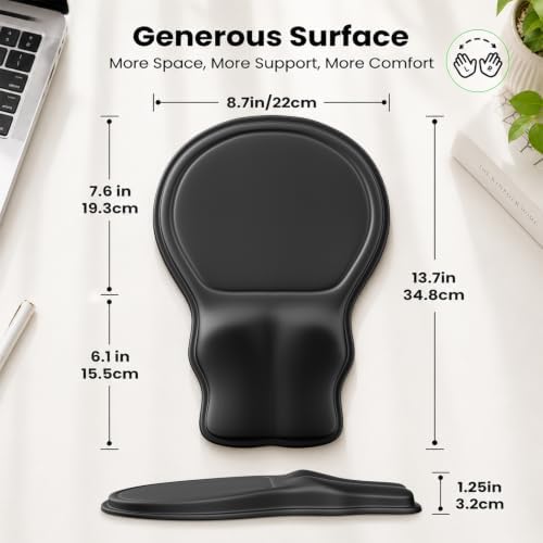 Ergonomic Mouse Pad with Wrist Rest, Extended Forearm Support - Image 6