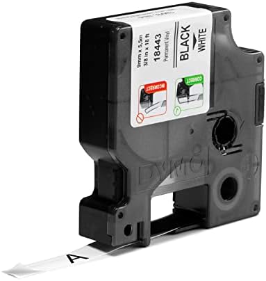 DYMO 18443 3/8" Vinyl Tape Rhino Labels - White, DYMO Authentic - Image 2
