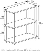 Furinno TURN-N-TUBE Storage Shelves, 3-Tier Book Shelf, Corner Shelf, Toolless Open Shelves, for Organization and Storage, Living Room, Garage, Home Office, Light Cherry - Image 2