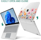 Mektron Case for 13.5" Microsoft Surface Laptop 5/4/3 with Metal Palm Rest Model 1951/1868, 2019/2021/2022 Release Plastic Hard Shell Cover with Screen Protector + Keyboard Cover, Floral P165 - Image 4