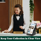 4 Tier Wood Brochure Display Stand 6 x 9 inch Black Brochure Holder Pamphlet Display Stand for 5.5 x 8.5 inch 5 x 7 inch Booklets Menus Postcard Holder Multi Purpose Organizer - Image 6