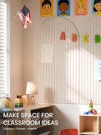Large Arched Felt Bulletin Board 47.2''×25.5'', Oatmeal - Image 7