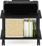 Furinno Econ Home Office Under Desk CPU and Printer Stand with Wheels, Espresso/Black - Image 4