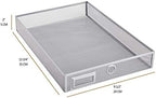 Annova Desk Organizer Wire Mesh 3 Tier Sliding Drawers Paper Sorter/Multifunctional/Premium Solid Construction for Letters, Documents, Mail, Files, Paper, Kids' Art Supplies (Silver) - Image 3
