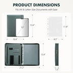 Padfolio Portfolio Binder, 3-Ring Binder with Zipper, Business Folder - Image 4