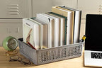 Aebeky A4 Size Plastic Paper Storage Trays,Desktop File Organizer Baskets,6-Packs (Grey) - Image 4