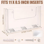 Ripeng 4 Pack Acrylic Brochure Holder Wall Mount, 11.5 x 8 Inch - Image 2