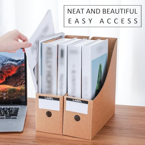Geyee 50 Pcs Cardboard Magazine Holder Magazine File Holder, Brown - Image 5