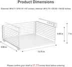 Under Shelf Storage Basket, Hanging Wire Basket with 1.13 Inches Thick Clips for Kitchen, Pantry or Laundry Room, Under Cabinet or Desk Storage Organizer, White, 13.75" L-Solid Bottom, 2 Pack - Image 2
