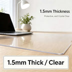 Clear PVC Desk Mat 10x70.2in, 1.5mm Desk Protector Pad for Wooden Craft - Image 6