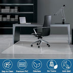 Chair Mat for Hardwood Floor, 48" x 36" Clear Desk Chair Mats, Easy Glide Plastic Mat for Under Office Chair, Rectangle - Image 5