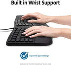 Kensington Pro Fit Ergonomic Wired Keyboard- Black (K75400US) - Image 4