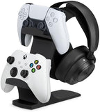 BRAINWAVZ The Gravitas - Headphone Stand & Game Controller Holder for Desk - Universal Design for All Types of Headsets & Gamepads (Black) by Brainwavz