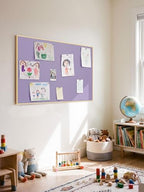 Fabric Bulletin Board 40x30 inches, Golden Aluminum Framed Wall Pin Board - Image 7
