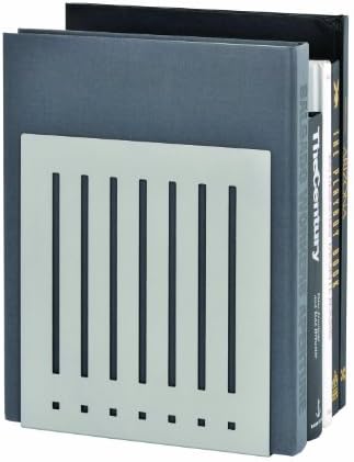 STEELMASTER Heavy Duty 10-Inch Steel Bookends, 1 Pair, Silver (241100050) - Image 2