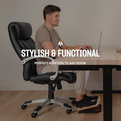 Adjustable Under Desk Foot Stool - Ergonomic Foot Rest with 7 Angles - Natural - Image 3