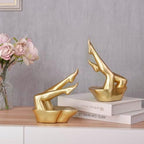 Gold Legs Sculpture Bookends for Shelves, Modern Resin Book Ends Decorative - Image 4