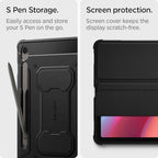 Spigen for Galaxy Tab S10 FE Case (2025), Galaxy Tab S9 Case (2023), Rugged Armor Pro Protective Tri-Fold Cover and S Pen Holder, 10.9 inch, Black - Image 6