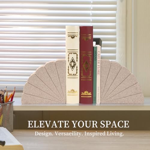Resin Book Ends for Shelves, Decorative Bookends for Heavy Books - Image 6