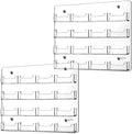 Lincia 2 Pcs Acrylic Business Card Holder, 40×30cm, 16 Pockets Horizontal by Lincia