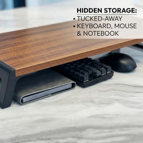 Zapuno Desk Organizer and Accessories, Computer Monitor Stand Riser with USB Hub , Laptop Stand - Image 5