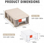 16 Pack Stackable Desk Organizer Drawers for Craft Storage Gray - Image 3