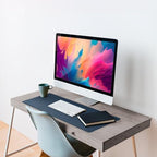 Vine Creations Leather Desk Mat Large 44" x 22", Desk Protector Mat, PU Leather Desk Pad, Large Mouse Pad, Desk Blotter, Desk Pads on Top of Desks, Desk Matt for Desktop, Office Desk Mat (Dark Blue) - Image 4