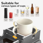 Korser Couch Armrest Table, Sofa Arm Tray with Removable Cup Holder, 2 in 1 Anti-Slip Armrest Tray Table for Couch, Bamboo Foldable Couch Cup Holder for Drinks Snacks Phone Remote Control - Image 5