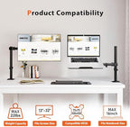 BONTEC Laptop Arm for Desk, 13-32 Inch, 22lbs, VESA 75/100 Compatible - Image 2
