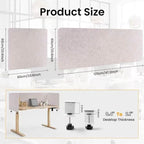 3-Pack Clamp-On Desk Dividers, 24 x 24 and 24 x 48 Inch, Oatmeal - Image 2
