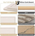 Extra Large Bulletin Board 95" x 47", Felt Pin Board, Oatmeal - Image 6