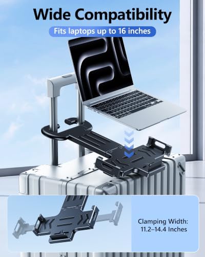 Ergonomic Adjustable Luggage Laptop Stand - 6 Angle Adjustment - Image 4
