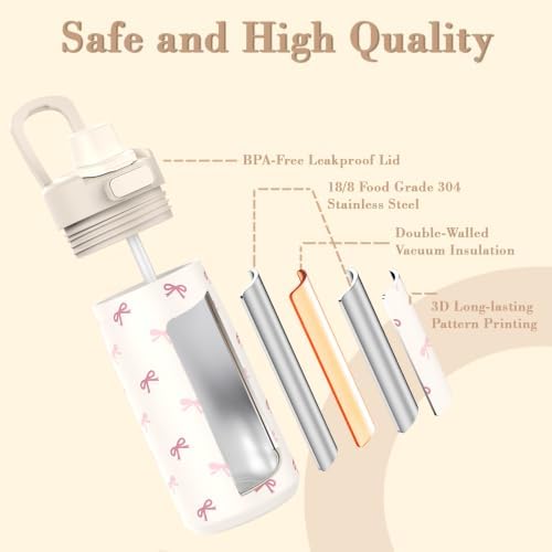 5PCS Bow Backpack for Girls with Bento Box & Water Bottle - Image 4