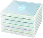 Denkee 12 x 12 Paper Storage, 6 Pack Scrapbook Paper Organizer Storage, Craft Organizers Box, Portable Storage Containers for Board Game, Craft, Art Supplies by Denkee