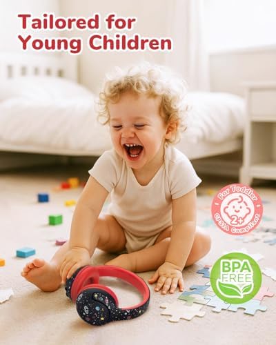 iClever BTH27 Toddler Headphones for 2+ Year Old Baby Kids Travel Study - Image 3