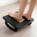 Bamboo Under Desk Foot Rest Foot Stool Rocking Footrest (Black Semicircle) by WISUCART