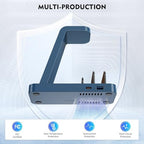 Wireless Charger for iPhone - 5 in 1 Charging Station for Multiple Devices Apple: Fast Wireless Charging Stand Dock for iPhone 17 16e 16 15 14 13 12 Pro Max Apple Watch Airpods(Blue) - Image 5