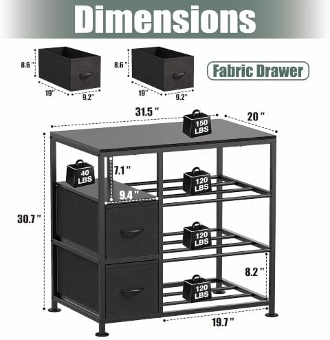 3D Printer Stand Table with Filament Accessories Storage Rack & Drawer - Image 6