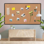 Extra Large Cork Bulletin Board 96" X 48", Black Aluminum Framed 8'x4' Corkboard for Wall, Wall Mounted Notice Pin Board with 18 Push Pins for School, Home & Office - Image 3